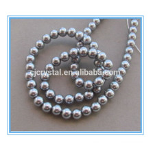 Perlas de cristal redondo al por mayor shinning en perlas sueltas
